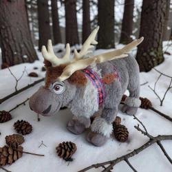 vintage Frozen Karlar Ülkesi karakteri geyik Sven orijinal peluş oyuncak & 45x27 cm