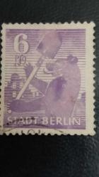 1946 YILI ALMAN İMPARATORLUĞU SOVYET İŞGAL BÖLGESİ STAD BERLİN DAMGALI  ŞARNİYERSİZ