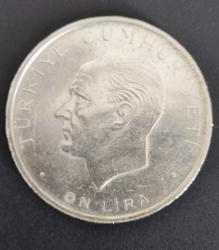 1960 İHTİLAL PARASI GÜMÜŞ 10 LİRA