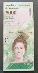 Venezuela 2017 5000 Bolivar Çil
