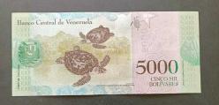 Venezuela 2017 5000 Bolivar Çil