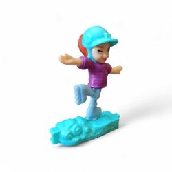 vintage ''göz kırpan patenli kız''figür oyuncak & 9.5 cm