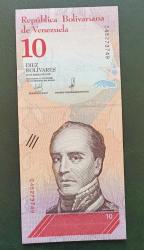 Venezuela 2018 10 Bolivar Çil