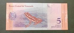 Venezuela 2018 5 Bolivar Çil