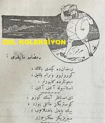 Osmanlıca Karagöz Mizah Dergisi-Gazetesi, Orijinal Dönem Basım, (Ottoman Magazine-Newspaper-Journal Illustré Cara-Gueuz) - 30 Nisan 1924 - Sayı: 1682 - Hicri: 26 Ramazan 1342 - Rumi: 30 Nisan 1340 - Karikatür: Türk-İngiliz Konuşmaları 