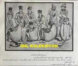 Osmanlıca Karagöz Mizah Dergisi-Gazetesi, Orijinal Dönem Basım, (Ottoman Magazine-Newspaper-Journal Illustré Cara-Gueuz) - 30 Nisan 1924 - Sayı: 1682 - Hicri: 26 Ramazan 1342 - Rumi: 30 Nisan 1340 - Karikatür: Türk-İngiliz Konuşmaları 