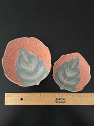 Design England Porselen Tabaklar - Yaprak Desenli 2 Adet