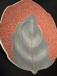 Design England Porselen Tabaklar - Yaprak Desenli 2 Adet