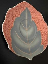 Design England Porselen Tabaklar - Yaprak Desenli 2 Adet