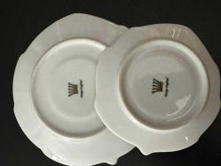 Design England Porselen Tabaklar - Yaprak Desenli 2 Adet