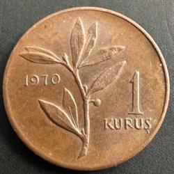 Türkiye 1 Kuruş 1970. Bronz