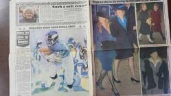 PRENSES DIANA'NIN FOTOĞRAFLI DERGİ SAYFASI (2 YAPRAK) - A MAGAZINE CLIPPING OF PRINCESS DIANA - 40 x 29 cm EBADINDA - PRINCESS DIANA, İNGİLİZCE DERGİDEN