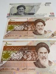 İran 3’lü Banknot Seti - 5.000 Riyal (Seri Takipli Çift) + 10.000 Riyal - Çil