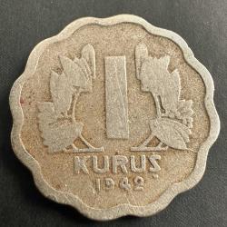 Türkiye Papatya 1 Kuruş 1942