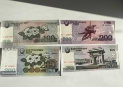 Kuzey Kore Nadir Hatıra Banknot Seti (8 Parça) - Sürşarjlı/Özel Baskı Paralar Dahil - Çil