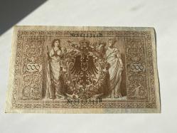 Almanya 1000 Mark (1910) - Alman İmparatorluğu - Dev Boyutlu Nadir Tarihi Banknot