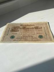 Almanya 1000 Mark (1910) - Alman İmparatorluğu - Dev Boyutlu Nadir Tarihi Banknot