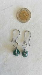 El İşçiliği Gümüş Afgan Taşlı Tel  Küpe