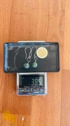 El İşçiliği Gümüş Afgan Taşlı Tel  Küpe