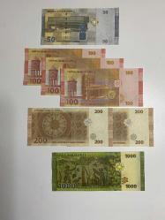 Suriye 7 Adetlik Banknot Seti (50, 100, 200, 1000 Lira) - 2021 Serisi - Çil