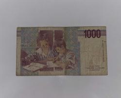 İtalya 1000 Lire (Maria Montessori) - Euro Öncesi Koleksiyonluk Nadir Banknot