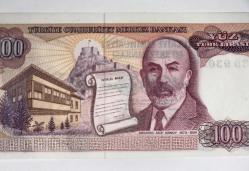 7. Emisyon 100 Türk Lirası - Çil (UNC) Kondisyon - Koleksiyonluk Nadir Parça