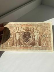 Almanya 1000 Mark (1910) - Alman İmparatorluğu - Kırmızı Mühürlü Tarihi Dev Banknot