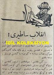 Osmanlıca Karagöz Mizah Dergisi-Gazetesi, Orijinal Dönem Basım, (Ottoman Magazine-Newspaper-Journal Illustré Cara-Gueuz) - 2 Mayıs 1925 - Sayı: 1787 - Hicri: 9 Şevval 1343 - Karikatür: Hindenburg Süngüleriyle İş Başına Geldi! 