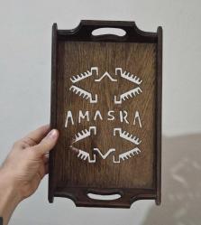 16. VİNTAGE AHŞAP TEPSİ. İLANLARIMI İNCELEYİNİZ