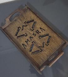 16. VİNTAGE AHŞAP TEPSİ. İLANLARIMI İNCELEYİNİZ