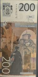SIRBİSTAN 200 DİNAR 2013.ÇOK TEMİZ KAĞIT  PARA