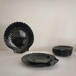 Art Deco Arcoroc Tabak Seti - 8 Parça