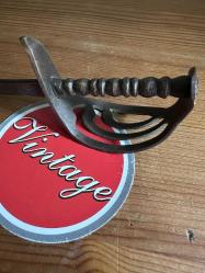 70'ler Çok Nadir Bronz Kalem işçilikli Mintatür Korsan Kılıcı , 19cm.