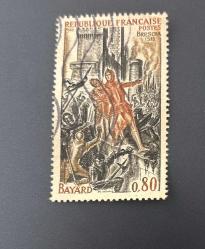 Fransa Pulu - France Stamp - Postadan Geçmiş Pul Filateli - 1512'deki Brescia Kuşatması, Fransız şövalye Pierre Terrail de Bayard Temalı Pul, 0.80 PARA - YABANCI PULLAR- NOSTALJİK DOĞUM GÜNÜ HEDİYESİ