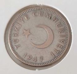 1947 GÜMÜŞ 1 LİRA ORİJİNALDİR B1A1A2 ÇİL-ÇİLALTI NADİR