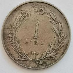 TÜRKİYE  1957   1  LİRA  HALİYLE