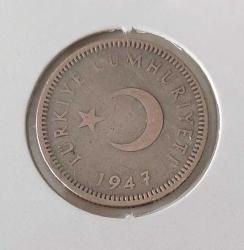 1947 GÜMÜŞ 50 KURUŞ ORİJİNAL ÇOK ÇOK TEMİZ 3E1A1U NADİRDİR