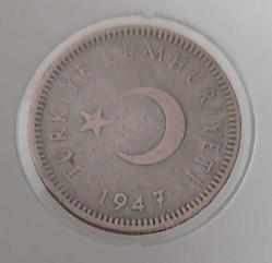 1947 GÜMÜŞ 50 KURUŞ ORİJİNAL ÇOK ÇOK TEMİZ 3E1A1U NADİRDİR