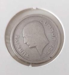 1935 ATATÜRK GÜMÜŞ 25 KURUŞ ÇİLALTI Ş2D3Y1 NADİRDİR