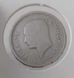 1935 ATATÜRK GÜMÜŞ 25 KURUŞ ÇİLALTI Ş2D3Y1 NADİRDİR