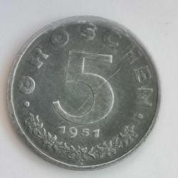 AVUSTURYA  1951   5  GROSCHEN