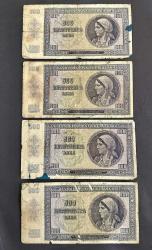 1943 Bulgaristan 500 leva Temiz-iyi-orta 4 adet