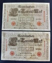 LOT.16 » 1910 Almanya 1000 Mark 2 adet ÇÇT