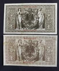 1910 Almanya 1000 Mark 2 adet ÇÇT