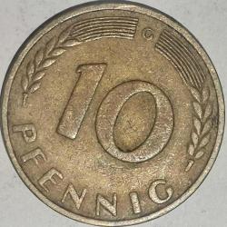 ALMANYA  1950 G  10 PFENNIG