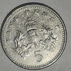 İNGİLTERE  1991    5  PENCE