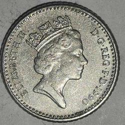 İNGİLTERE   1990    5  PENCE