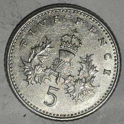 İNGİLTERE   1990    5  PENCE