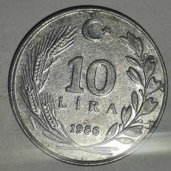 TÜRKİYE  1986    10  LİRA