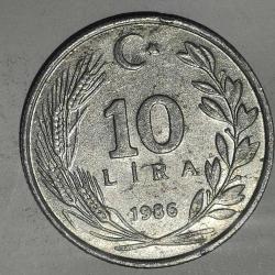 TÜRKİYE  1986   10  LİRA